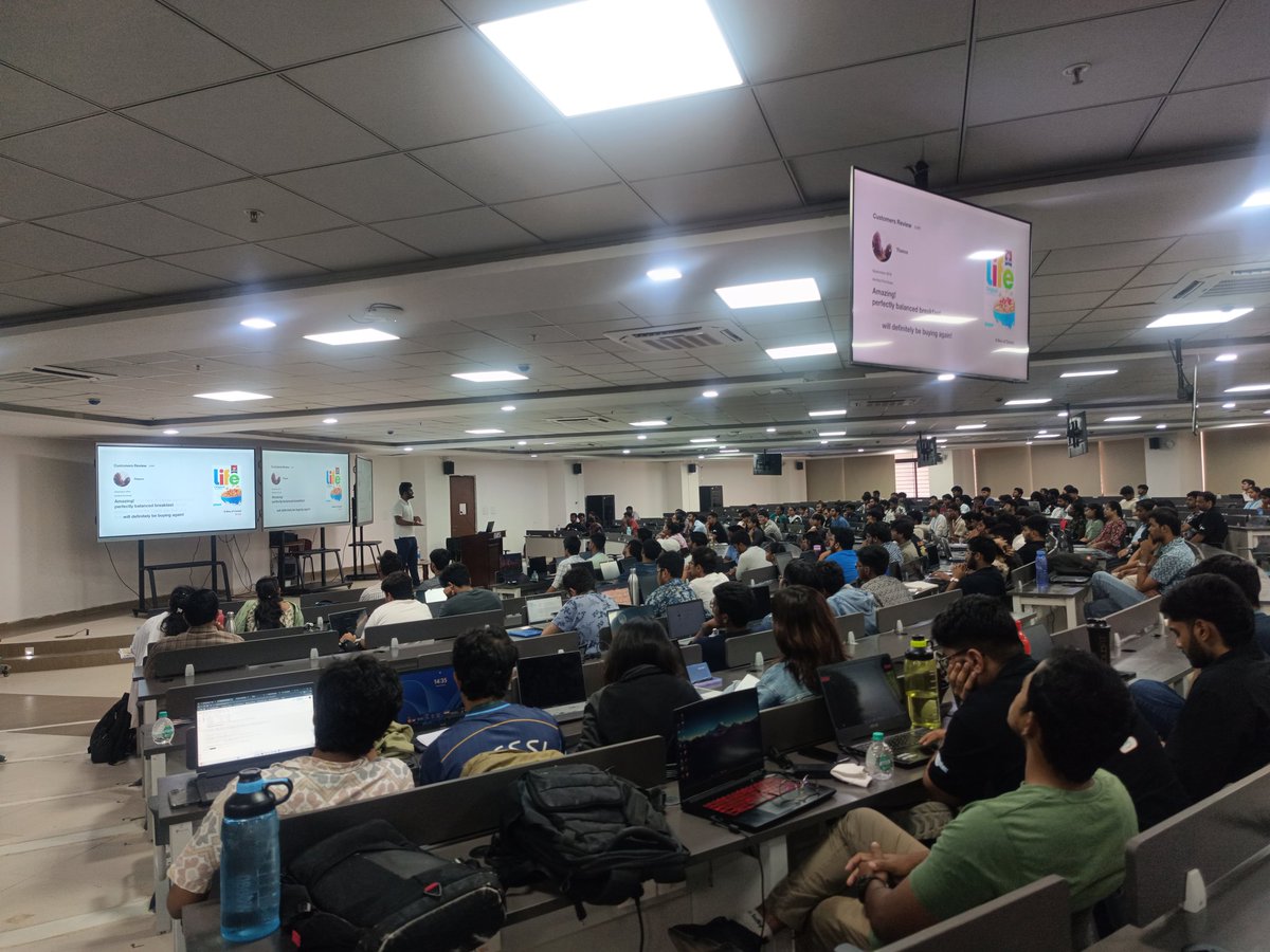 nullvja's tweet photo. Live Now: Deepan Raj on LLMs &amp; Custom BERT Implementation!

DeepanRaj is diving deep into GPT models, BERT, and custom BERT implementation—unraveling the evolution of Large Language Models! 💡

Packed audience, hands-on learning, and exciting AI discussions! Stay tuned ! https://t.co/a9suW5ONMb