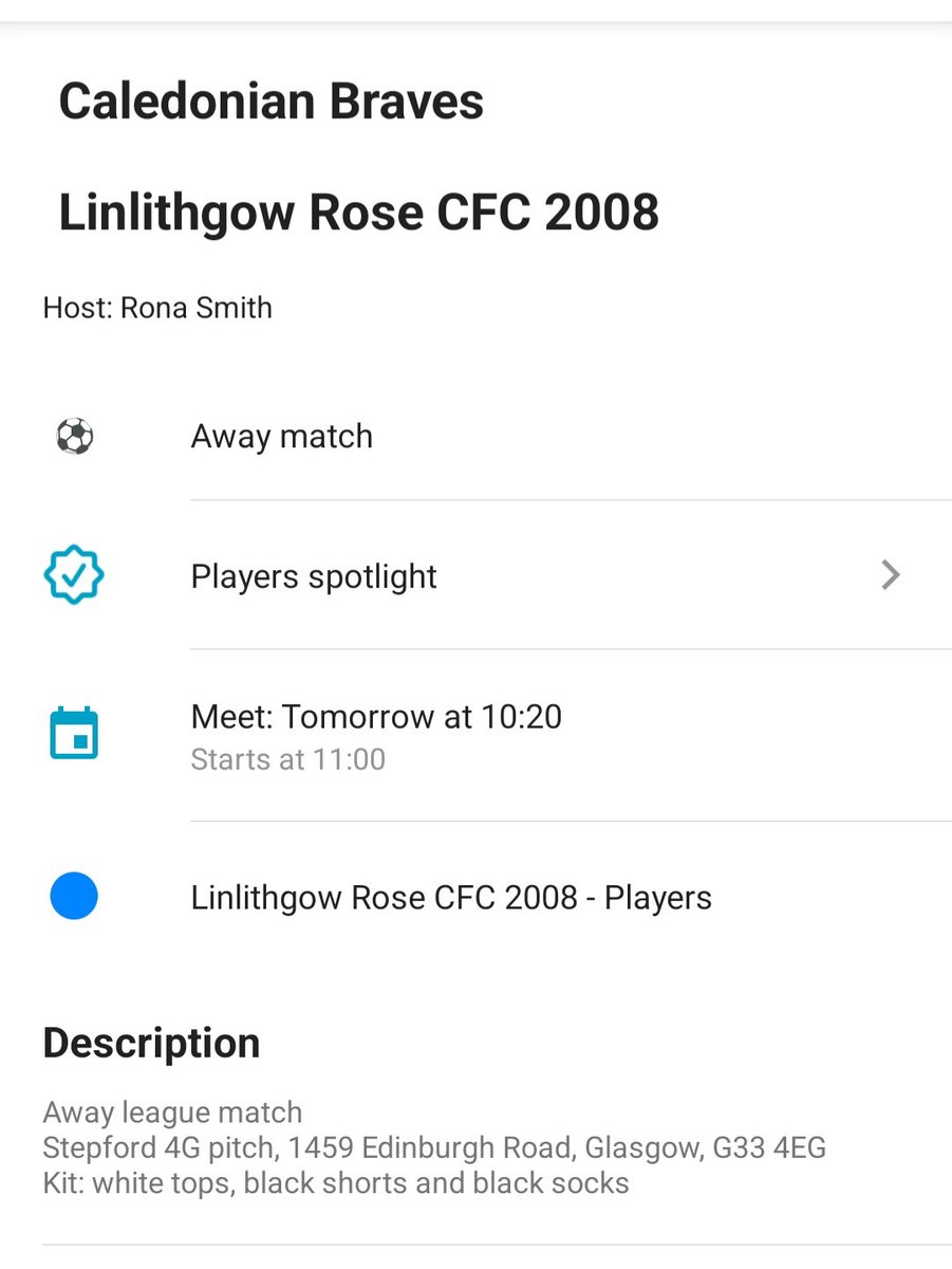 Looking forward to our away tie tomorrow v a talented Caledonian Braves side. The boys will need to be on their A game but have been working hard this week, hoping to put more points on the board. HTG!🌹