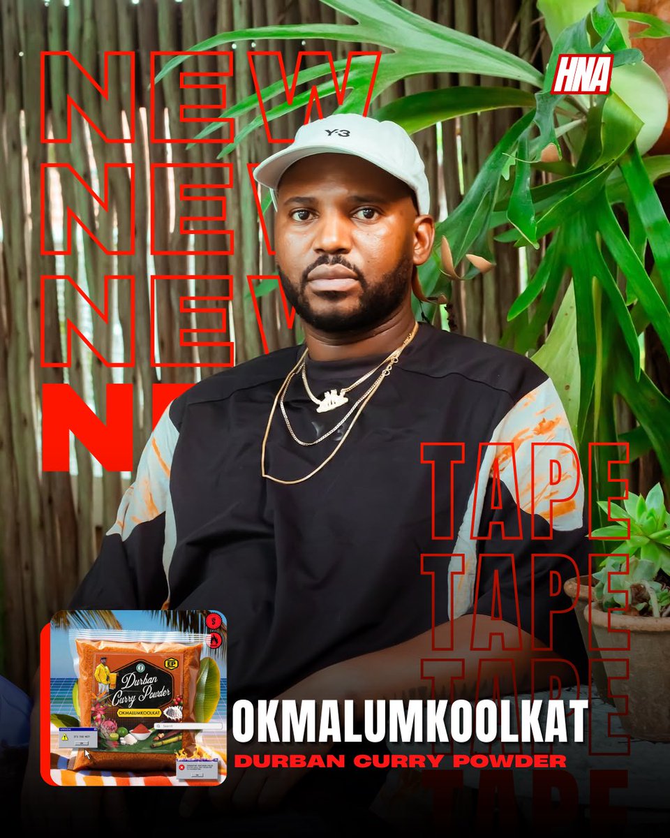 HotNewAfro's tweet photo. South African veteran @okmalumkoolkat  back with another project titled “Durban Curry Powder”. 

The rapper pens a star studded love letter to all things 031.

With guest appearances from Slim Ego, Drakhula, Dankie Boi, Marcellin, Loki., Tony Dayimane https://t.co/T0UDsDU09w