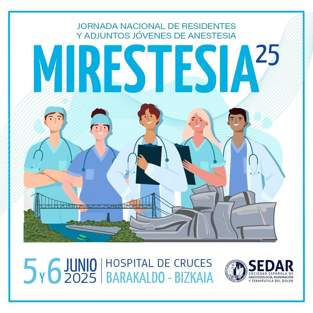 🎉 ¡Si eres MIR o adjunto joven, llega el evento más esperado!

⭐️ MIRESTESIA 25
📅 5 y 6 de Junio 2025
🏥 Hospital de Cruces 

🔜 Síguenos para conocer próximamente más info y fechas de inscripción