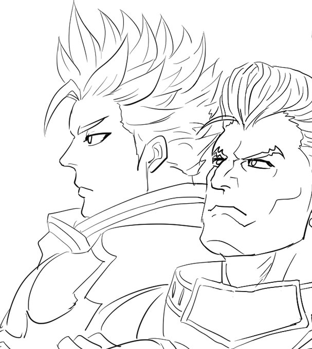 色塗り中…近日中にUPできたらいいな

ゲオルグ兄さんと重歩はじめて描くけど楽しい… 