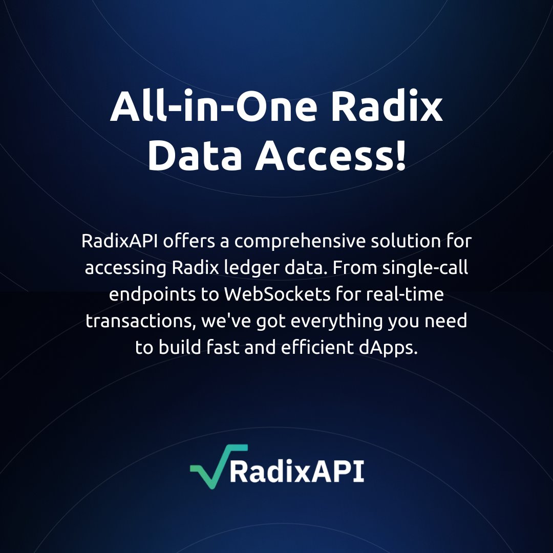 Follow our easy instructions to get started using our services to build your Radix dApp:
radixapi.net/start

Happy coding! 🧑‍💻