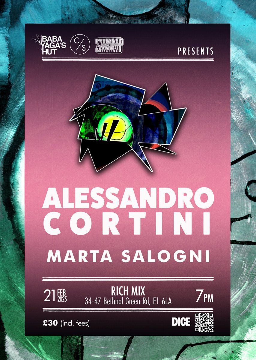 Baba Yaga's Hut (@byhut) on Twitter photo Tonight we are at <a href="/RichMixLondon/">Rich Mix</a> for <a href="/a_cortini/">Alessandro Cortini</a> & <a href="/Marta_Salogni/">Marta Salogni</a>. A special chance for this show in an intimate venue. Last tickets:
Marta - 8:20
Alessandro - 9:20
dice.fm/event/nv2gn5-a⦠Tonight we are at <a href="/RichMixLondon/">Rich Mix</a> for <a href="/a_cortini/">Alessandro Cortini</a> & <a href="/Marta_Salogni/">Marta Salogni</a>. A special chance for this show in an intimate venue. Last tickets:
Marta - 8:20
Alessandro - 9:20
dice.fm/event/nv2gn5-aā¦