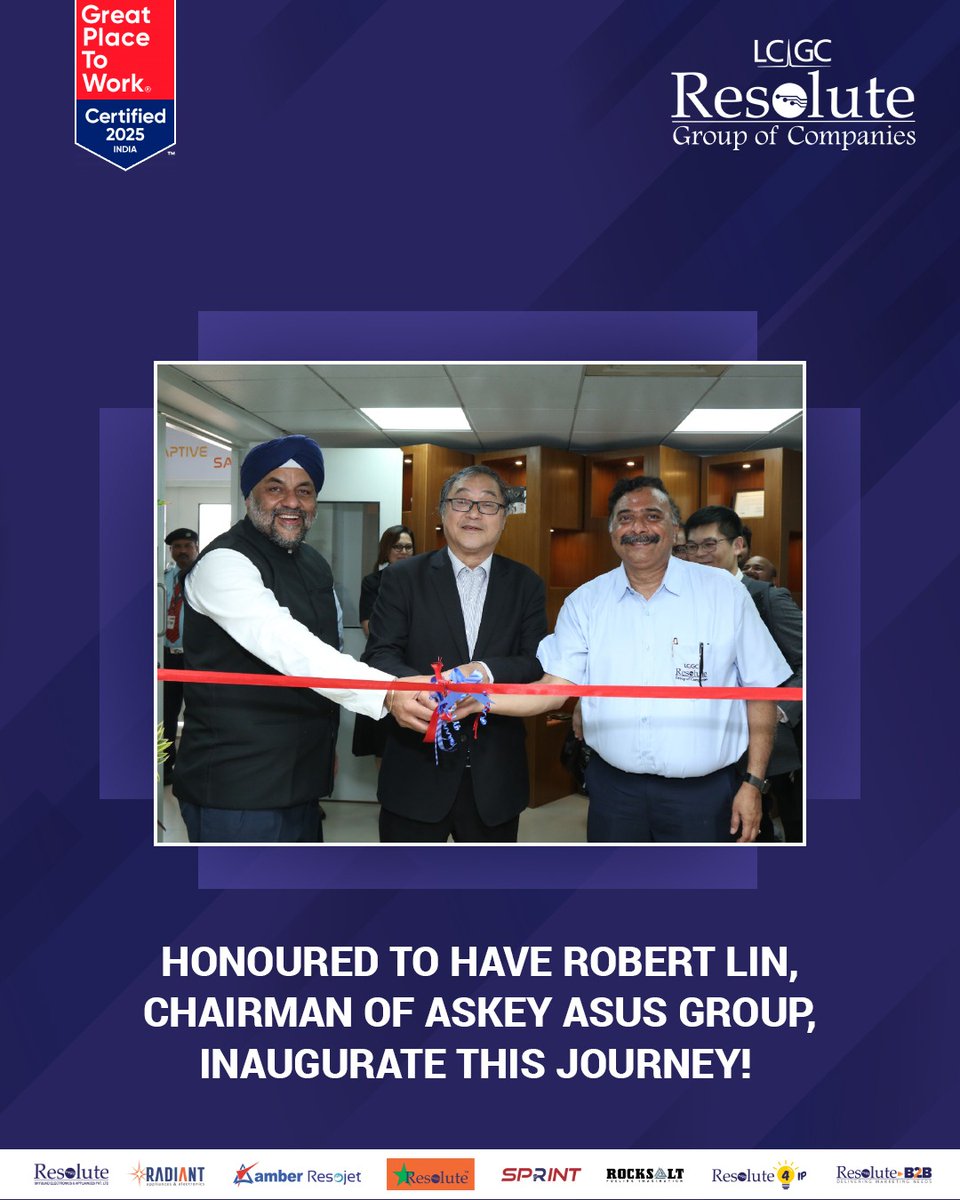 We're stepping into Electronics Manufacturing After-Market Services! Honoured to have Robert Lin, Chairman of Askey - Asus Group, inaugurate this new chapter. 
Stay tuned! 

#LCGCResoluteGroup #AfterMarketServices #EMSIndustry  #Innovation #MakeInIndia #MakeInIndiaMakeAtResolute
