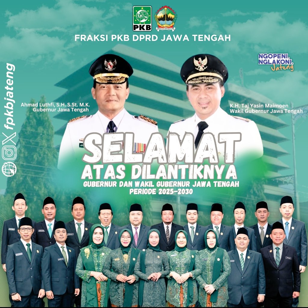 FRAKSI PKB JATENG (@fpkb_dprdjateng) on Twitter photo Fraksi PKB Jateng siap Bersinergi dan mendukung setiap program pemerintah <a href="/provjateng/">Provinsi Jawa Tengah</a> untuk mewujudkan kemajuan dan kesejahteraan masyarakat.<a href="/cakimiNOW/">A Muhaimin Iskandar</a> <a href="/yusuf_ch/">M Yusuf Chudlory</a> <a href="/hamid_amx/">abdul hamid</a> <a href="/Sukirman_Kir/">Sukirman</a> <a href="/_sarifabdillah/">Sarif Abdillah</a> . Fraksi PKB Jateng siap Bersinergi dan mendukung setiap program pemerintah <a href="/provjateng/">Provinsi Jawa Tengah</a> untuk mewujudkan kemajuan dan kesejahteraan masyarakat.<a href="/cakimiNOW/">A Muhaimin Iskandar</a> <a href="/yusuf_ch/">M Yusuf Chudlory</a> <a href="/hamid_amx/">abdul hamid</a> <a href="/Sukirman_Kir/">Sukirman</a> <a href="/_sarifabdillah/">Sarif Abdillah</a> .