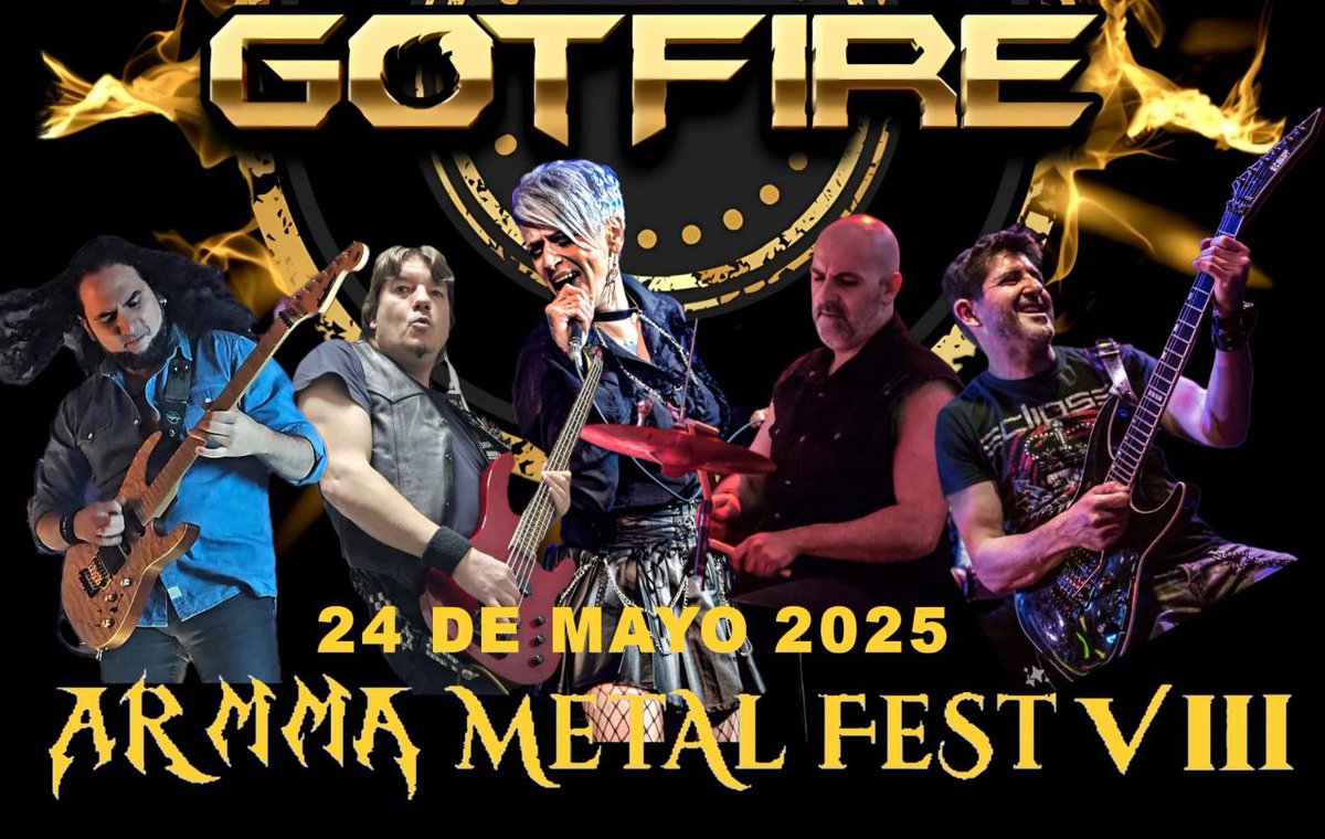 🎸¡Tercera confirmación para el ARMMA Metal Fest VIII: <a href="/GotFireRockBand/">GotFire</a> !⚡️
🤘¡El 24 de mayo nos vemos en #Albacete !
Aquí tenéis uno de sus temas:
youtube.com/watch?v=SlDgWt…