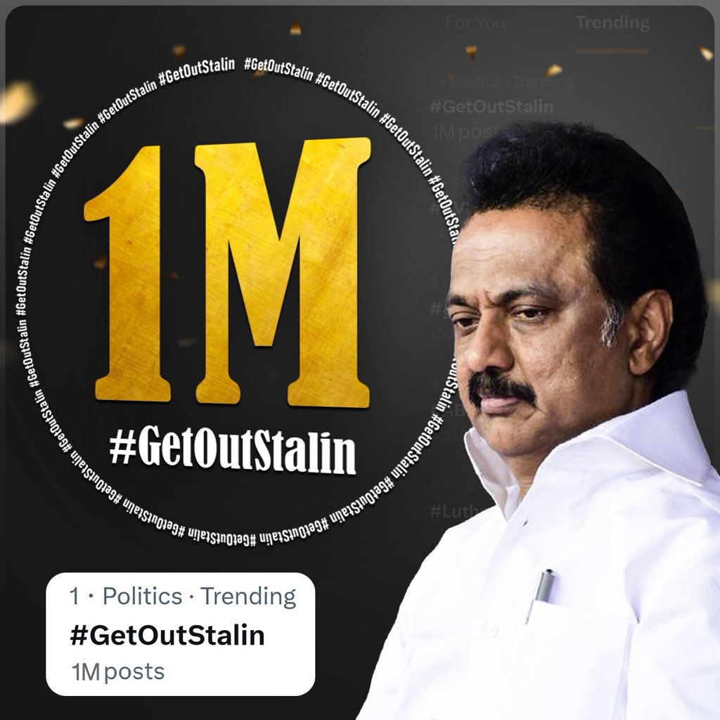 KarthikeyaC_'s tweet photo. #GetOutStalin https://t.co/WNdxHejfUv