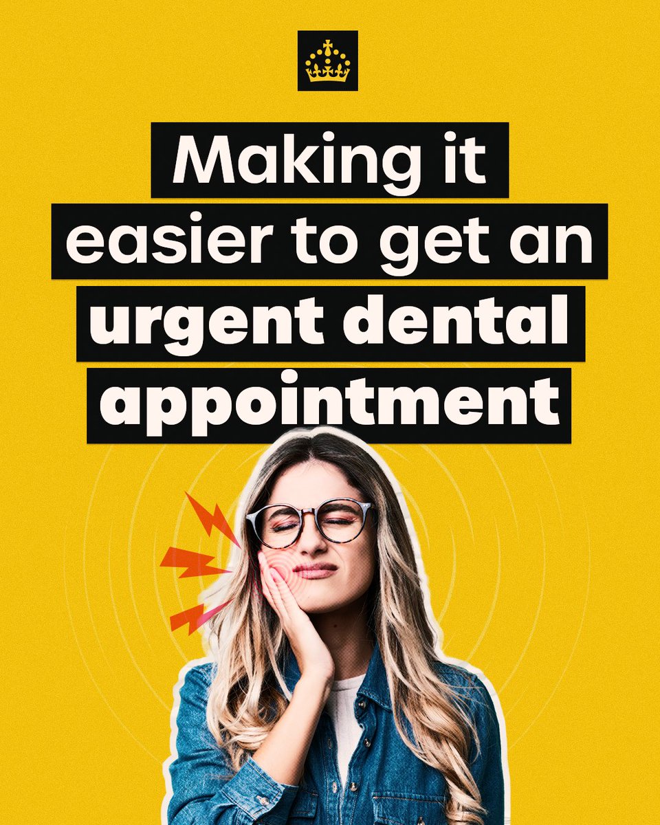 📢 We’re rolling out 700,000 extra urgent dental appointments across England.

🦷 This means you’ll be able to get urgent and emergency dental care when you need it.

✅ Through our Plan for Change, we'll get NHS dentistry back on its feet.

📰: gov.uk/government/new…