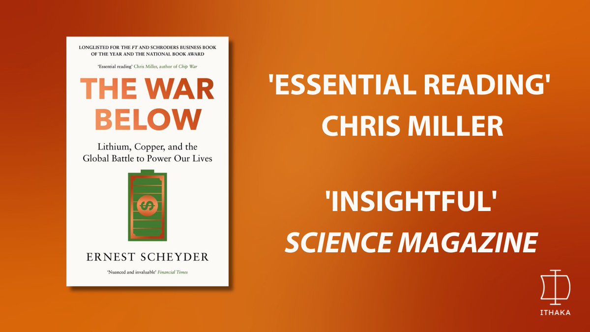 Ithaka Press (@ithakapress) on Twitter photo The War Below by <a href="/ErnestScheyder/">Ernest Scheyder</a> is out now in paperback!
Oil and gas defined the 20th century. Lithium, copper, cobalt, rare earths and nickel will define the 21st.
This is a story of industry giants, researchers, and policymakers at the forefront of the new energy wars. The War Below by <a href="/ErnestScheyder/">Ernest Scheyder</a> is out now in paperback!
Oil and gas defined the 20th century. Lithium, copper, cobalt, rare earths and nickel will define the 21st.
This is a story of industry giants, researchers, and policymakers at the forefront of the new energy wars.