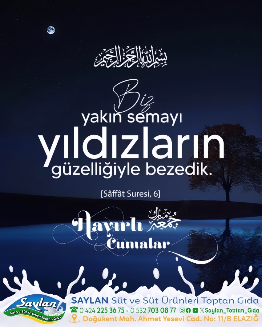 Rahmân ve Rahîm olan Allah'ın adıyla
 
❝Biz yakın semayı yıldızların güzelliğiyle bezedik.❞
 
[Sâffât Suresi, 6]
 
Hayırlı Cumalar