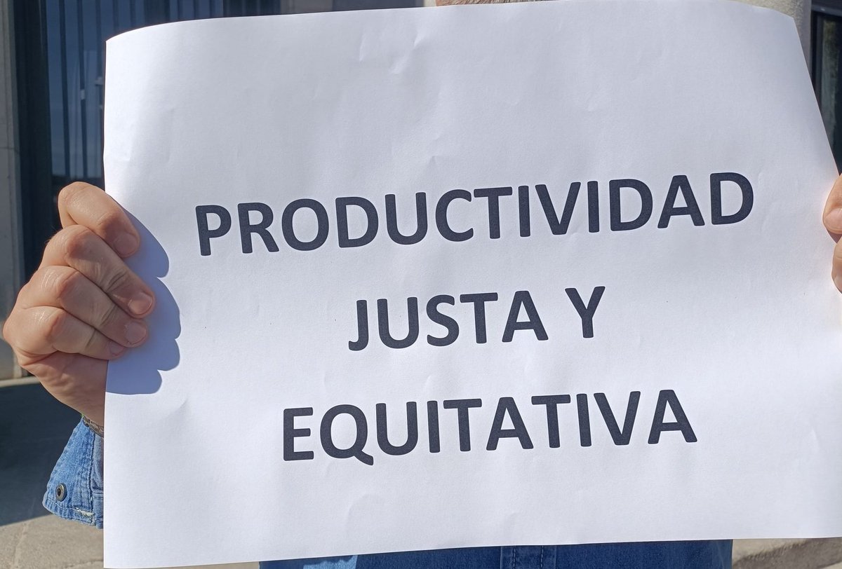 - Basta ya de demoras en la finalización de los procesos de estabilización del personal afectado.
- La promoción interna sin actualizarse a los nuevos criterios de Función Pública.
- Por una productividad justa y equitativa. La actual resolución fue rechazada por la parte social.