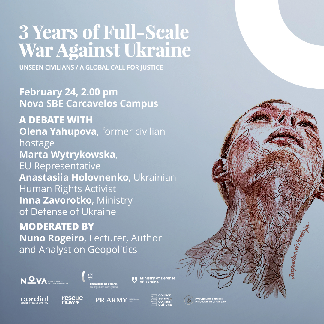 NovaSBE (@novasbe) on Twitter photo Feb 24 at #NovaSBE: Unseen Civilians â A Global Call for Justice.
Opening remarks by <a href="/novasbedean/">Dean Pedro Oliveira</a>, Carlos Carreiras (Mayor of Cascais), Maryna Mykhailenko (Ambassador of Ukrainian Embassy).
Join the conversation on human rights & justice.
Book now: shorturl.at/CbgwE Feb 24 at #NovaSBE: Unseen Civilians â A Global Call for Justice.
Opening remarks by <a href="/novasbedean/">Dean Pedro Oliveira</a>, Carlos Carreiras (Mayor of Cascais), Maryna Mykhailenko (Ambassador of Ukrainian Embassy).
Join the conversation on human rights & justice.
Book now: shorturl.at/CbgwE