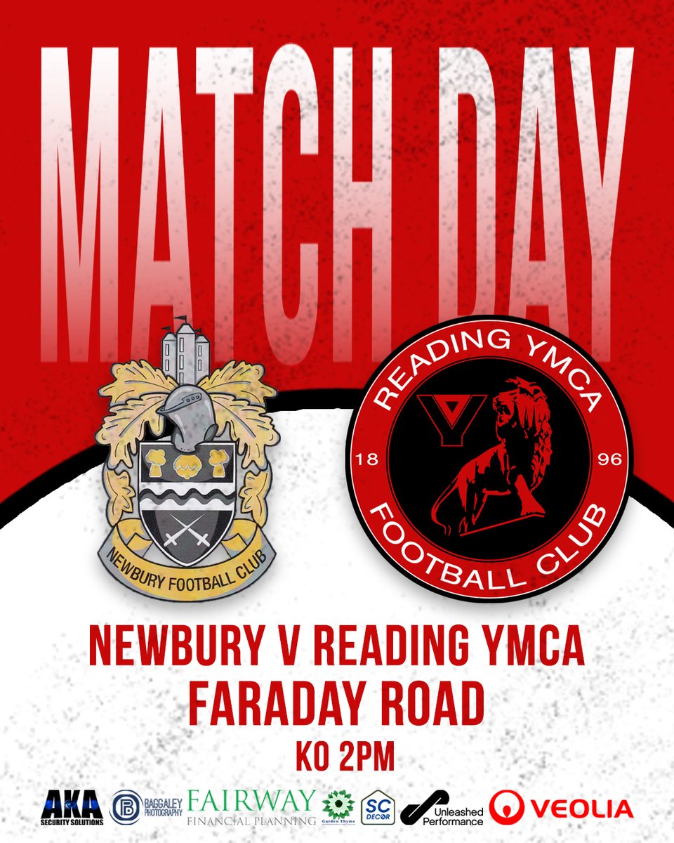 ⚽️𝐌𝐀𝐓𝐂𝐇 𝐃𝐀𝐘⚽️

𝗡𝗘𝗪𝗕𝗨𝗥𝗬 𝘃 𝗥𝗘𝗔𝗗𝗜𝗡𝗚 𝗬𝗠𝗖𝗔

🏆Thames Valley Premier League
🏟️Faraday Road
🕑KO 2pm

readingymcafc.com

🤝<a href="/Stuartcripps4/">Stuart Cripps 💙</a> | <a href="/fairway_fp/">Fairway FP</a> | <a href="/Baggaley_Photo/">Baggaley Photography</a> | <a href="/SecurityAka/">AKA Security Solutions</a> | <a href="/Gardenthymeltd/">Garden Thyme Ltd</a> | <a href="/UP_Unleashed/">Unleashed Performance</a> | <a href="/VeoliaUK/">Veolia | UK</a>🤝