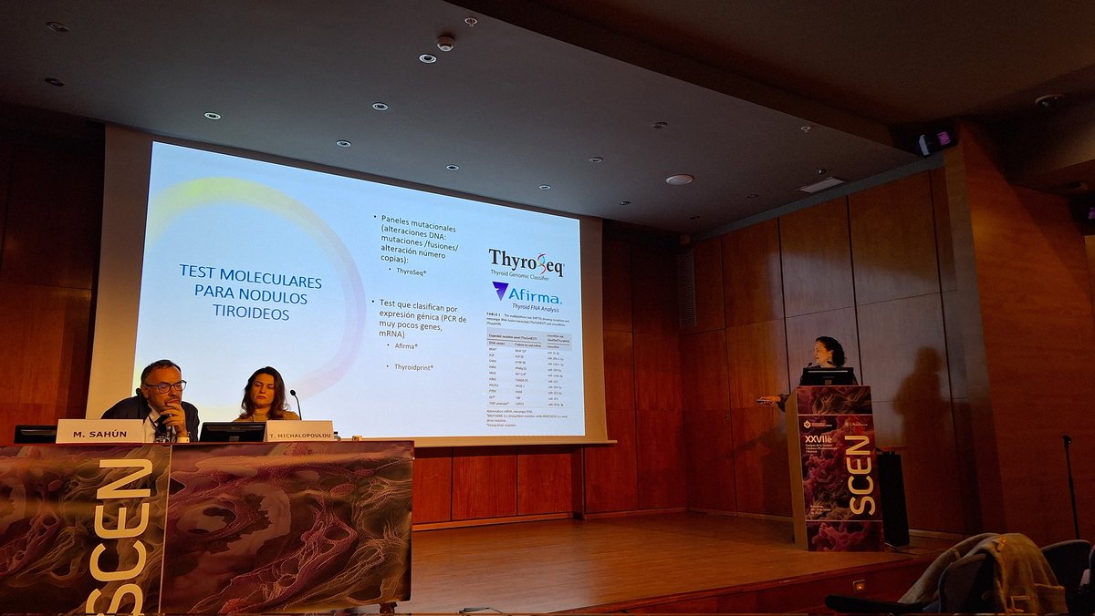 NURIAVILARRASA2's tweet photo. XXVIICongrés de la Societat Catalana Endocrinologia i Nutrició.  Rosa Casany ens ha mostrat de manera brillant l'utilitat dels estudis Moleculars en nóduls tiroidals @RosaCasan https://t.co/u0kVfQcpkp