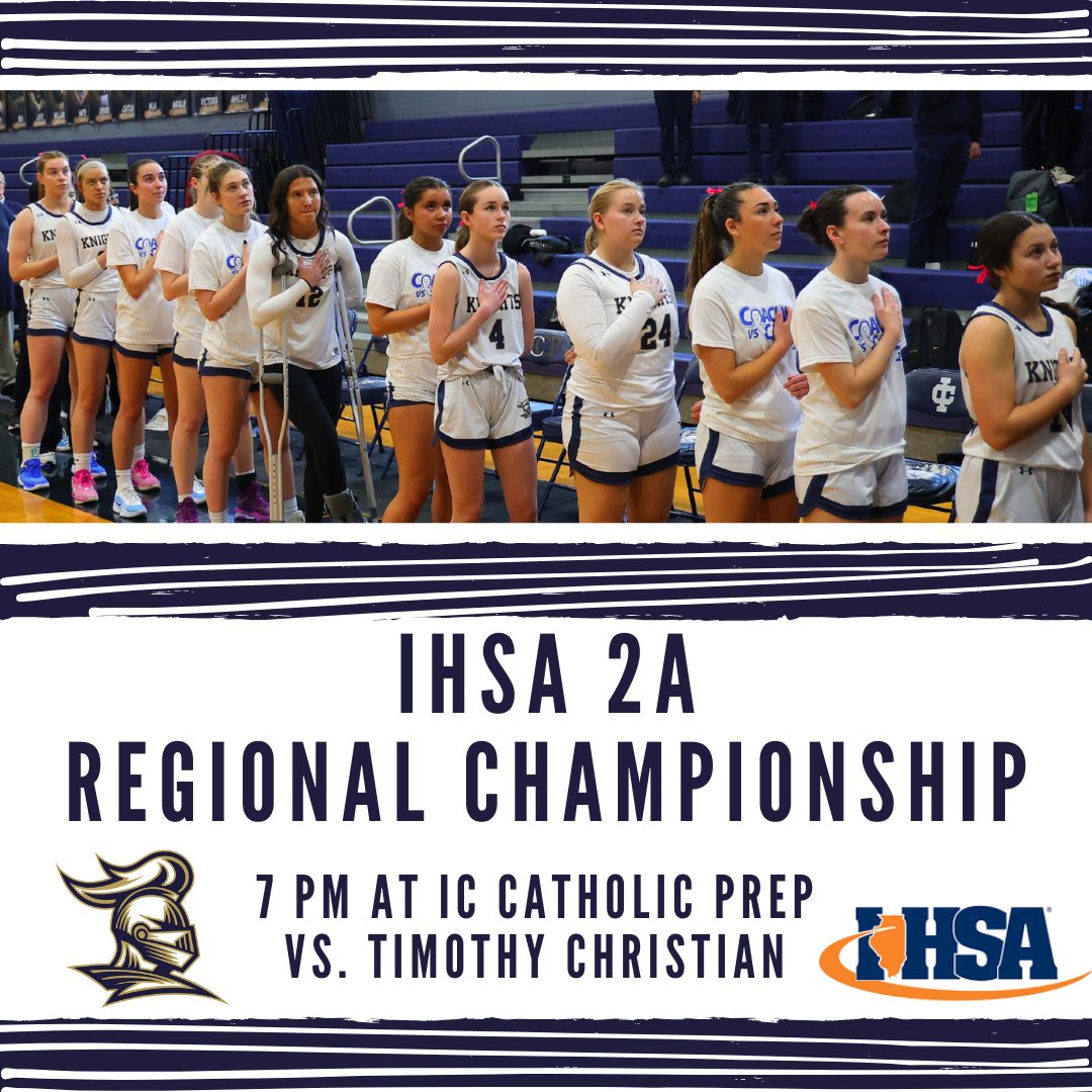 GAME DAY! The Knights take on Timothy Christian tonight at IC at 7 PM for the Regional Championship!