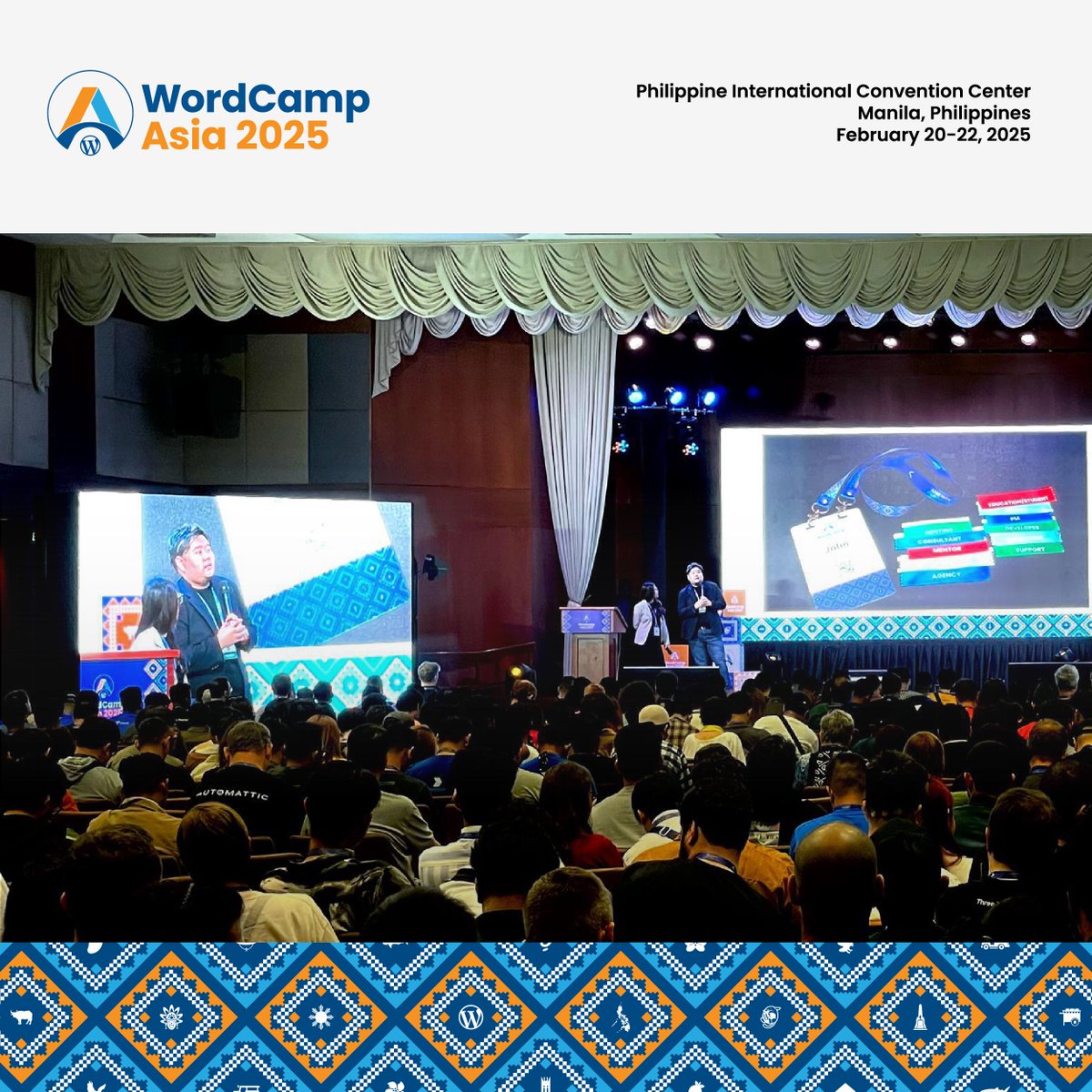 WordCampAsia's tweet photo. WordCamp Asia 2025 – Kicked Things Off in Style!

🎤 Opening Remarks – The Global and Local Leads shared how the very first Southeast Asian WordCamp happened in Manila back in 2008, completely organized by a passionate team from Davao City. That reflects the true spirit of community and dedication here in the Philippines. Now, we are here to enjoy WordCamp Asia 2025 together.

Keynote by Matias Ventura – The Lead Architect of Gutenberg took to the stage, and shared exciting insights on the future of WordPress.

📸Swipe till the end to see the WordPress community come together in our family photo!

#WCAsia