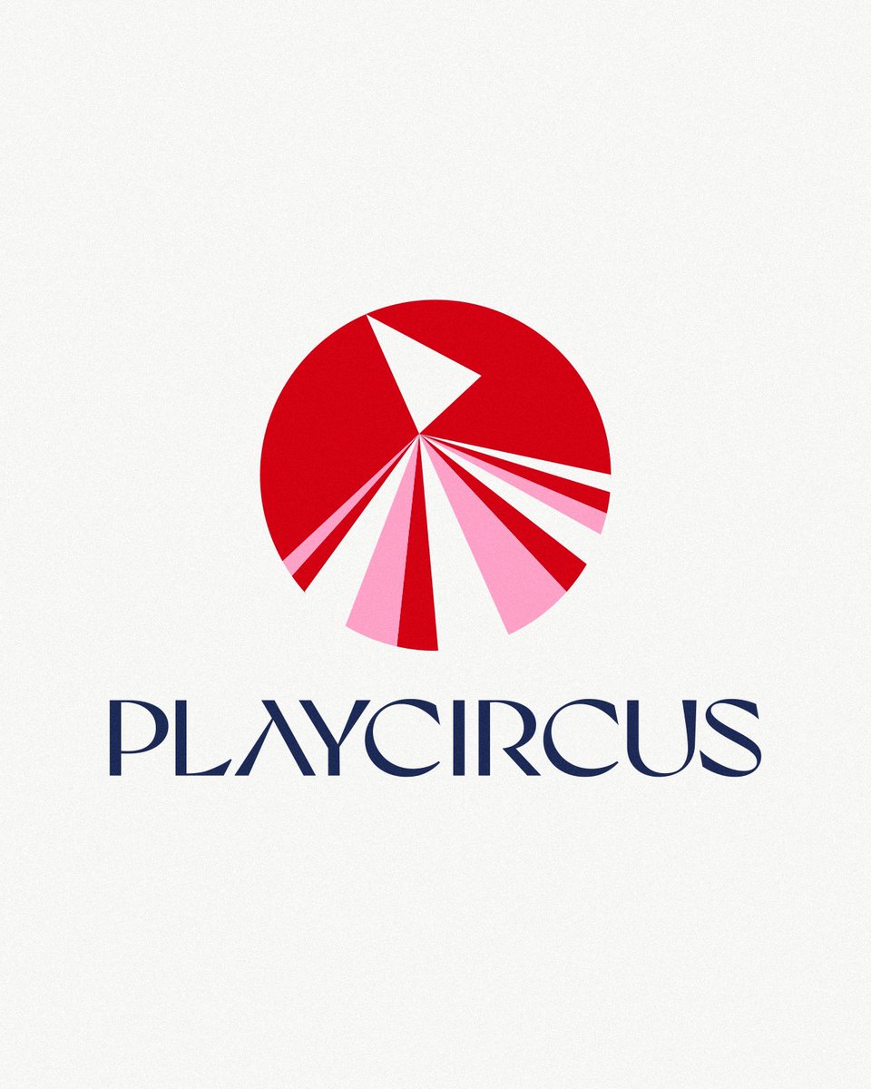 harada_designer's tweet image. ブランドプロデュースカンパニー&quot;PLAYCIRCUS&quot;のブランディングデザインを担当しました。

象徴するデザインには、サーカステントをイメージした旗を取り入れました。旗は「挑戦」と「自由な発想」を象徴し、常に新しいアイデアを掲げる姿勢を表現しています。