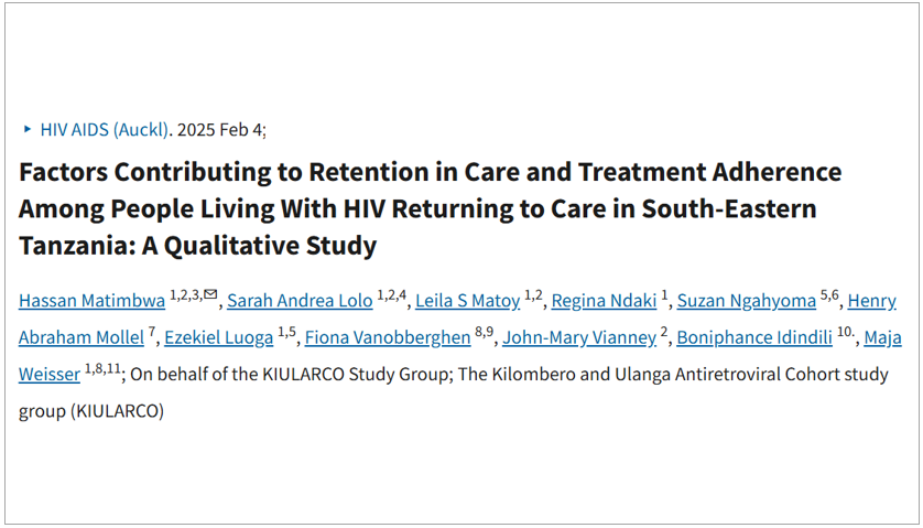 Ifakara Health Institute (@ifakarahealth) on Twitter photo HIV CARE:
Study tells why patients stop, restart treatment
A recently published study by <a href="/ifakarahealth/">Ifakara Health Institute</a> and partners <a href="/officialmzumbe/">Official Mzumbe University</a>, <a href="/MkapaFoundation/">Benjamin William Mkapa Foundation</a>, <a href="/SwissTPH/">Swiss TPH</a>, <a href="/UniBasel_en/">University of Basel</a>, <a href="/UniSpitalBasel/">UniSpitalBaselCH</a> and <a href="/kiuvarsity/">Kampala International University</a>, explores the challenges & solutions to lifelong HIV treatment HIV CARE:
Study tells why patients stop, restart treatment
A recently published study by <a href="/ifakarahealth/">Ifakara Health Institute</a> and partners <a href="/officialmzumbe/">Official Mzumbe University</a>, <a href="/MkapaFoundation/">Benjamin William Mkapa Foundation</a>, <a href="/SwissTPH/">Swiss TPH</a>, <a href="/UniBasel_en/">University of Basel</a>, <a href="/UniSpitalBasel/">UniSpitalBaselCH</a> and <a href="/kiuvarsity/">Kampala International University</a>, explores the challenges & solutions to lifelong HIV treatment