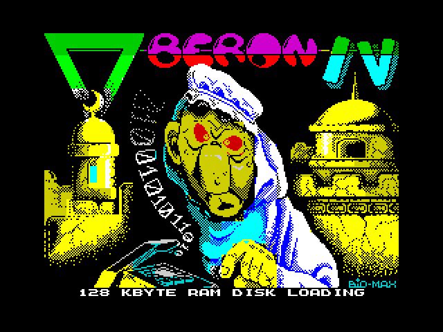 TLtwg's tweet image. #ZXSpectrum #Art by #BioMax 

Top left - Dramas 
Top right- oberon 1
Bottom left - oberon 4
Bottom right- oberon 4 menu 1