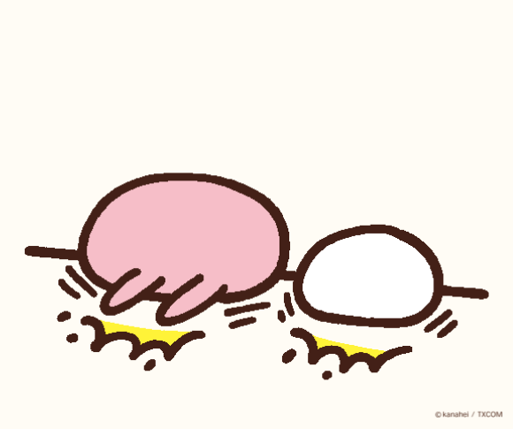 眠気に打ち勝てなかったピスケとうさぎ