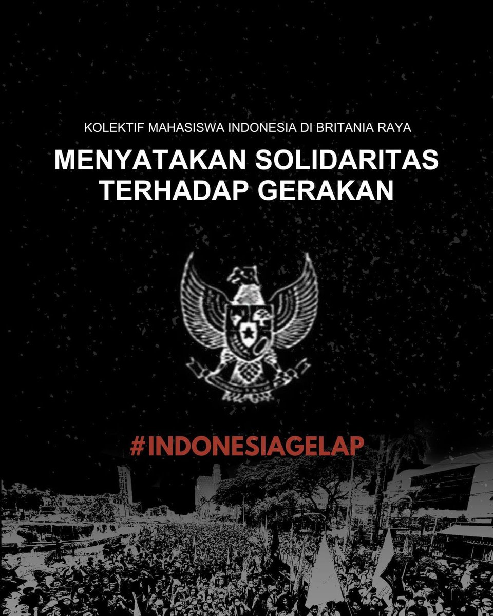 nabiylarisfa's tweet photo. Teman mahasiswa Indonesia di UK, ayo ikut bersolidaritas dengan aksi #IndonesiaGelap dengan tandatangani pernyataan sikap ini: https://t.co/3Gb5hyWjad

Ada pengumpulan donasi juga di dalamnya bagi yang berkenan. Yuk! https://t.co/6KSETWlCfy