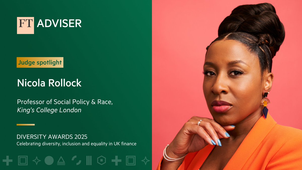 KingsSSPP's tweet photo. ⚖️ Professor @NicolaRollock, Professor of Social Policy and Race at SSPP, has been announced as a judge on the FT Diversity Awards:

https://t.co/GcLj0XWevL https://t.co/VNY3JEfZ8i