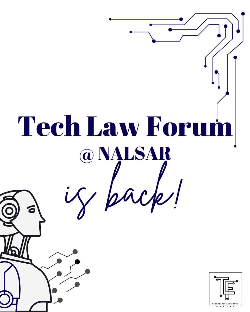 nalsartlf's tweet photo. The Tech Law Forum NALSAR is back! We’re excited to announce the reconstitution of the forum, creating a space for discussions on technology, law, and policy.

#TechLaw #TechLawForum #CyberLaw #NalsarUniversityofLaw #Nalsar https://t.co/wpSXdmi1ed
