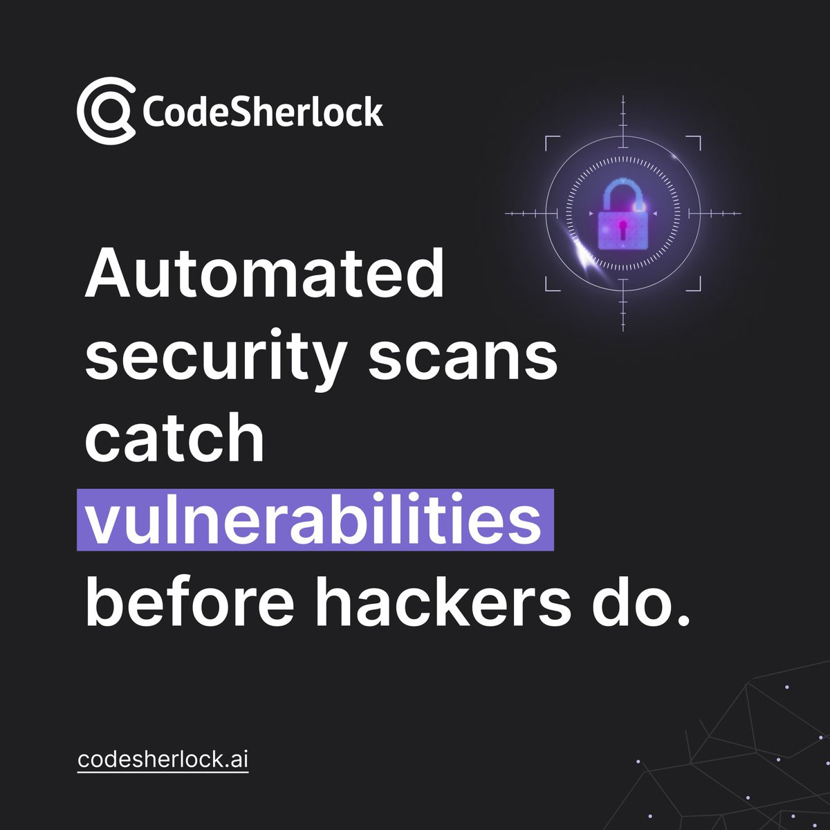 codesherlockai's tweet image. Regular security scanning helps detect weaknesses early. Automate your scans and stay ahead of threats. #CyberSecurity #SecurityScanning #DevSecOps #BestPractices