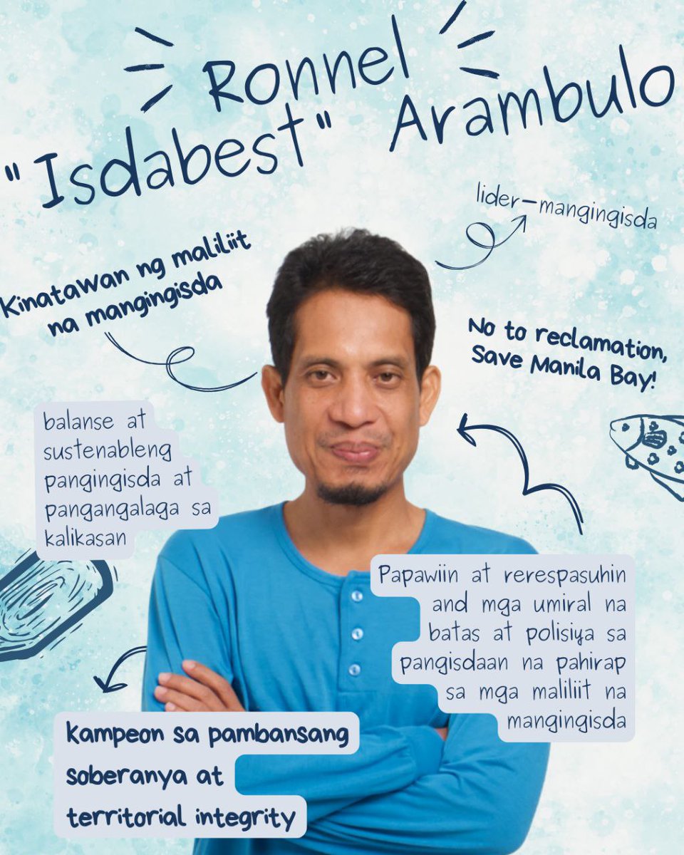 ronnel_arambulo's tweet photo. Hindi lang pang-dagat, pang-Senado rin! 🌊

Mula sa laot hanggang sa batas, si Ka Ronnel "Isdabest" Arambulo ang kakatawan sa mga mangingisda sa Senado! Hindi lang nakatapak sa lupa—nakaapak siya sa bangka, nakaalpas sa alon, at nakikibaka para sa kapwa mangingisda! https://t.co/1OKG9Ai47M
