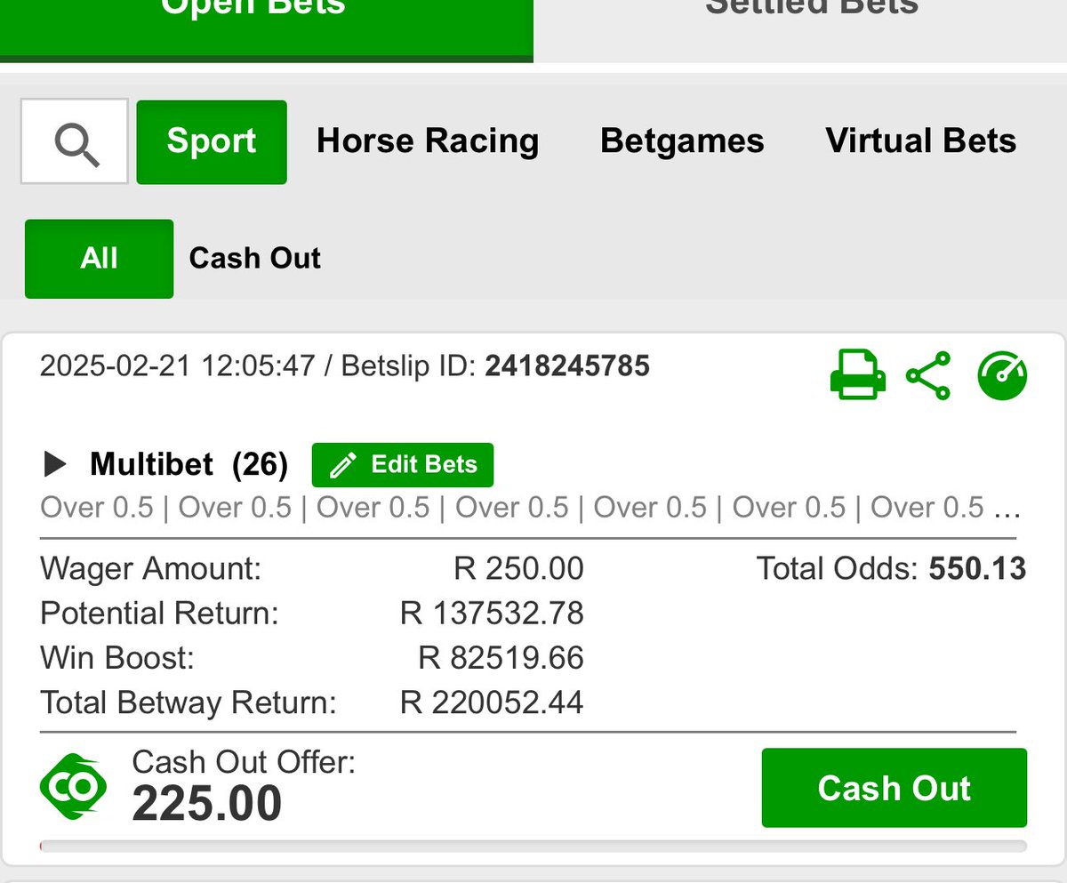 Only one goal ht 🔥🔥🔥💰💰

R220k Betway boom 👊👊💰

Code: X90238099

Retweet for others!