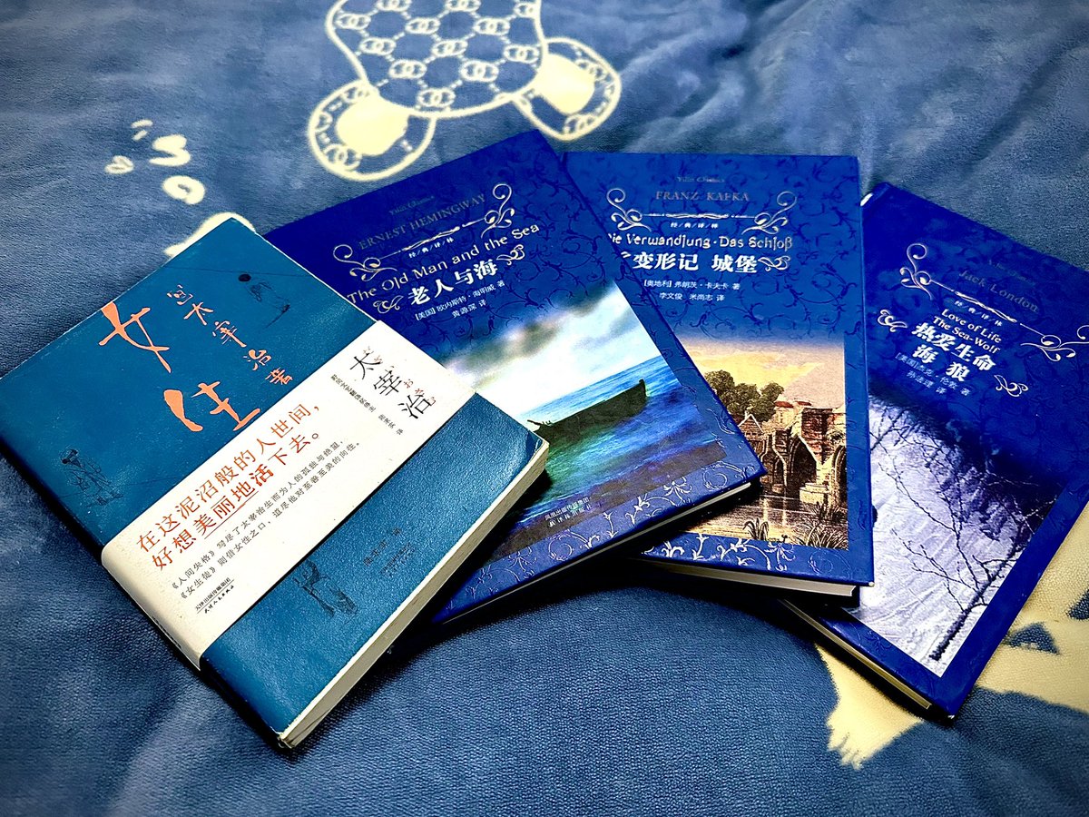 AnmuHunid's tweet photo. 长话短说，工作，累。
四本：
《女生徒》【日】太宰治
《老人与海》【美】欧内斯特·海明威
《变形记·城堡》【奥地利】弗朗茨·卡夫卡
《热爱生命·海狼》【美】杰克·伦敦
#安木的阅读记录 https://t.co/OXfEzltvar