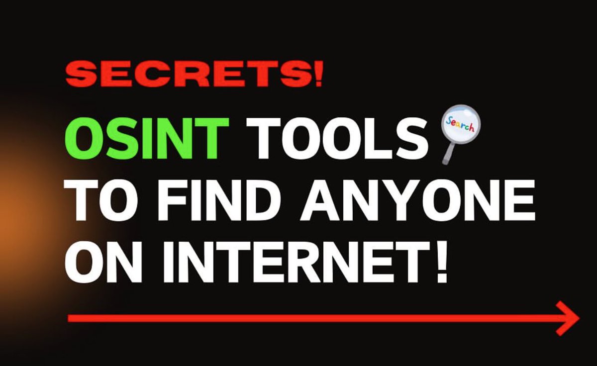hackinwithdavid's tweet image. Find Anyone using these OSINT Tools 🔥
#cybersecurity #hacking #security #technology #hacker #infosec #ethicalhacking #cybercrime #tech #linux #cyber #hackernews #hackingnews #osint #cybervolunteer #ai