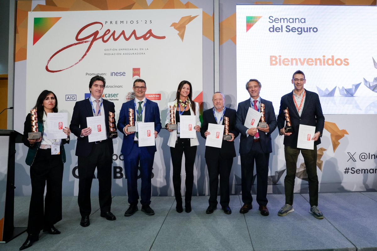 godoyassociats's tweet photo. Ahir vam ser a Madrid amb motiu de la Semana del Seguro 2025 on l'Antoni Godoy va rebre el 22è premi GEMA, impulsat per @Inese_seguros i IMAF, que reconeixia la seva trajectòria professional durant tota una vida dedicada al sector de la mediació.

Enhorabona, Antoni! https://t.co/w6WlMjzVPg