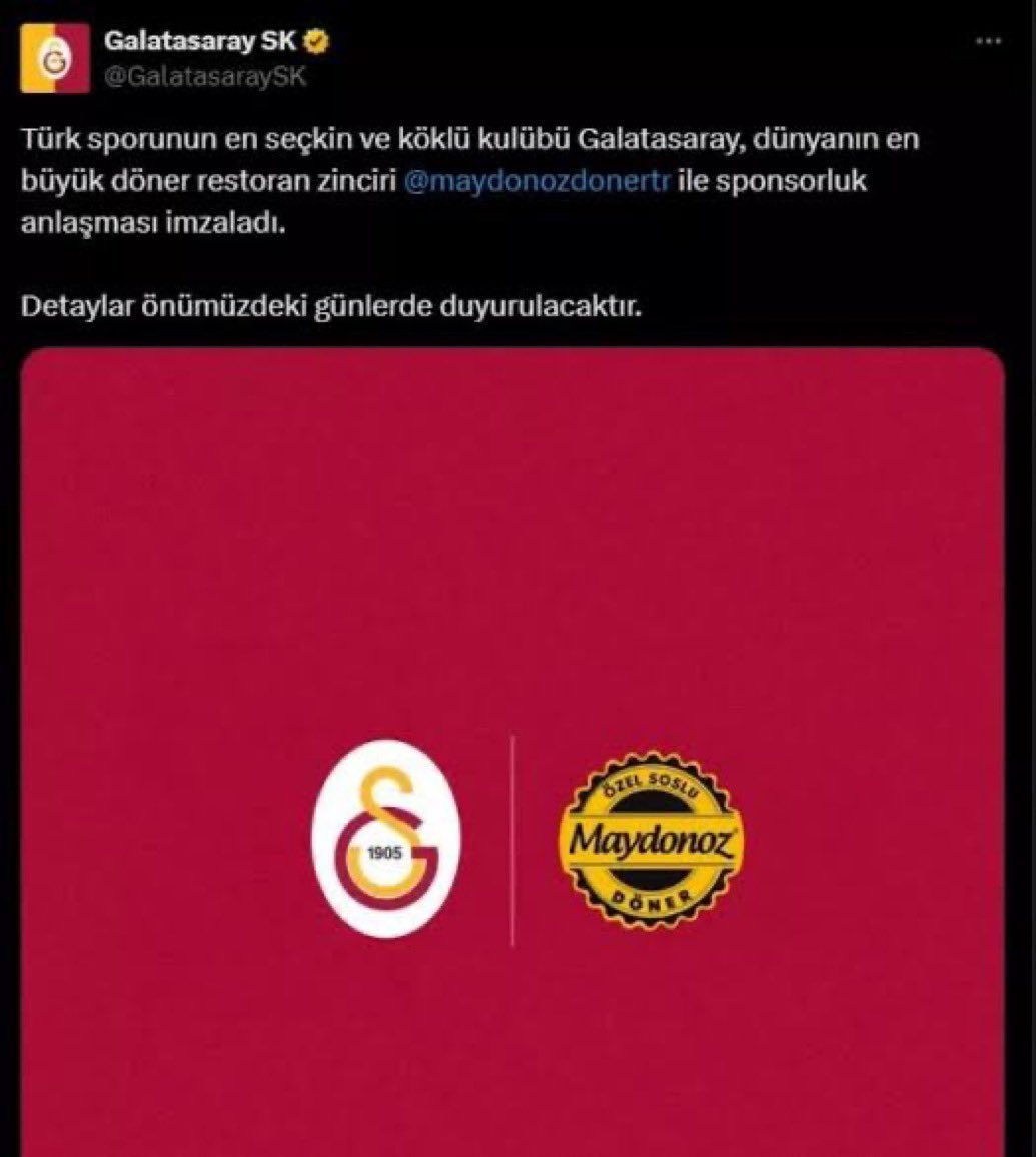 Sponsorları patlak çıkmış 😂 
Deveye sormuşlar boynun neden eğri 
Deve cevap vermiş çünkü gassaraylıyım