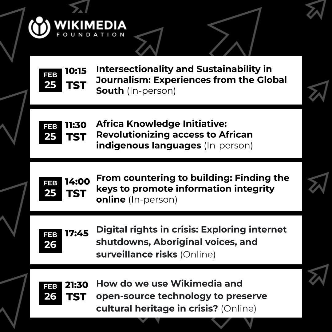The <a href="/AfricaKnow22/">Africa Knowledge Initiative</a> is honoured to feature at the #RightsCon2025 in Taipei, Taiwan alongside other Wikimedia sessions!!! Tell a friend to tell a friend! #wikipedia #Wikimedia #taiwan #AccessNow #africaknowledgeinitiative #indigenouspeople #IndigenousLanguages