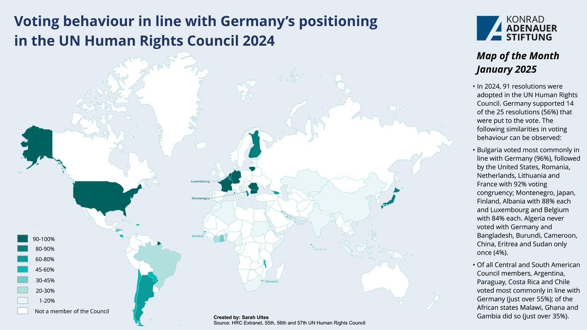 KasGeneva's tweet photo. On Monday, #HRC58 will begin in its new composition &amp; under Swiss presidency. @SwissAmbUN_GVA had already convened the Council for #SS37 on #DRCongo at the beginning of the month. Looking back, we have illustrated the alignments in voting behaviour over the past year.#HumanRights https://t.co/1JxI5Ar2QB