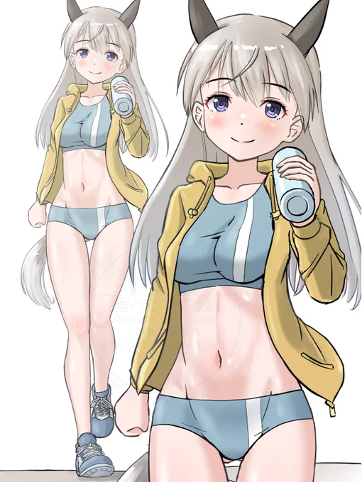 お誕生日なので再掲C105のまえがき用に描いたスポコスエイラです。