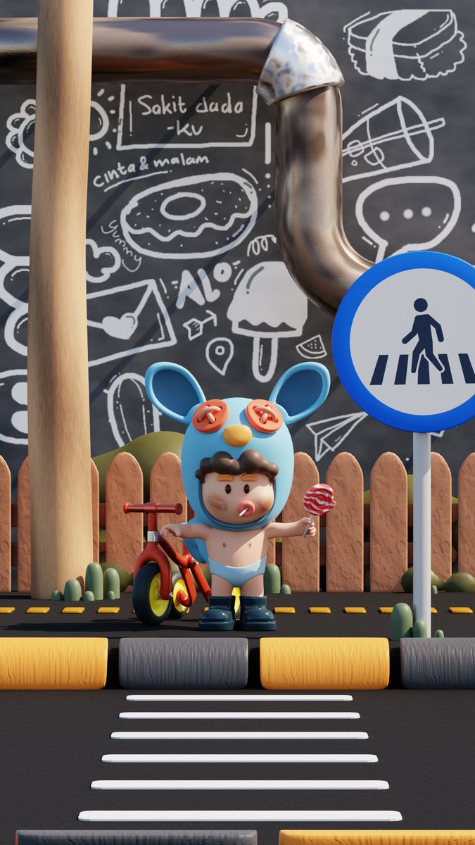 halloronnn's tweet image. well, say hi to my little jericho right across the road🙆🏼🙌🏼
.
#3Dartist #3dart #motiongraphic #blender #modelling #characterdesign