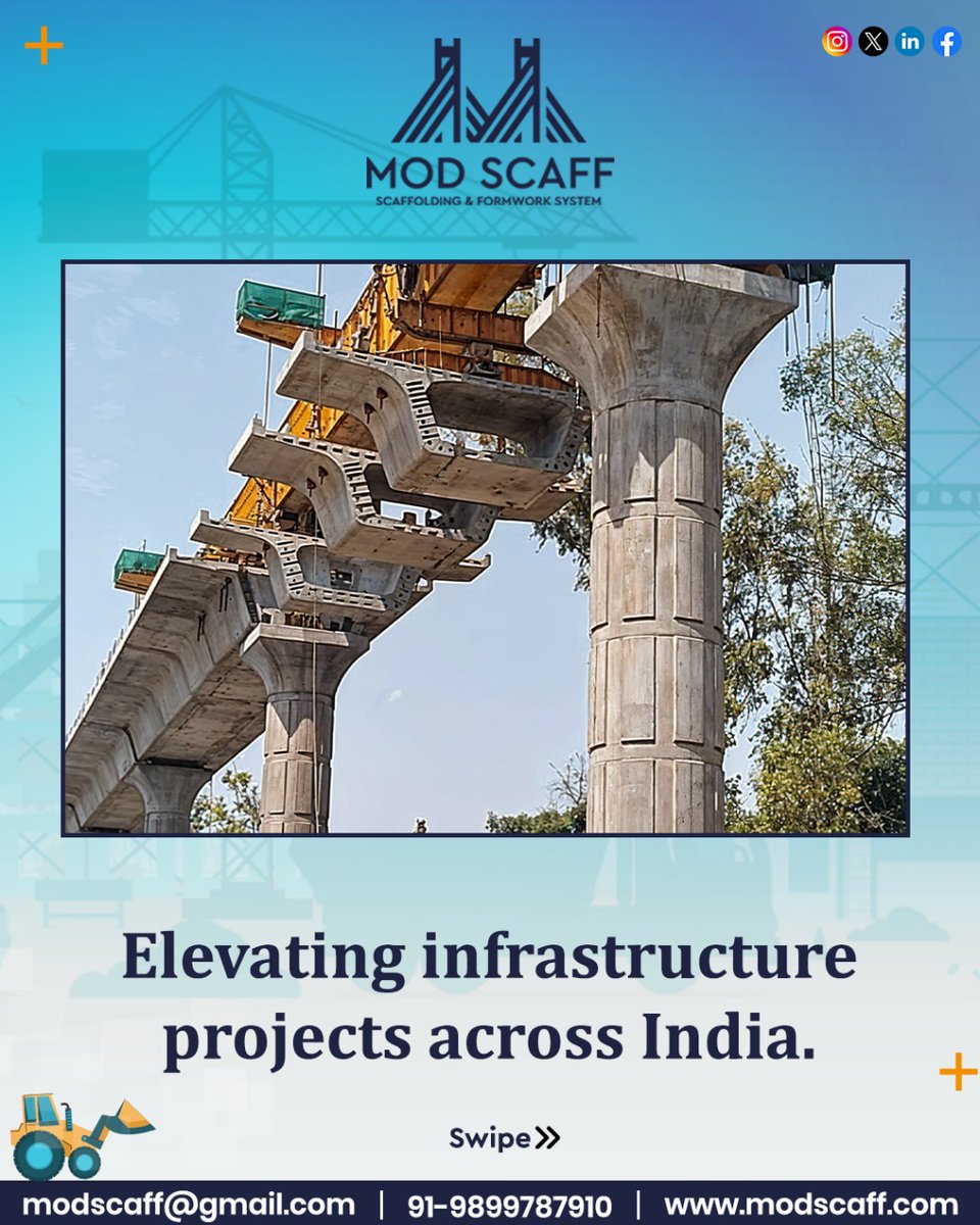 ModscaffIndia's tweet image. 🚀 Building the Future, One Structure at a Time! 🏗🔩

Connect with us 👇🏻
📱 +91-9899787910
📩 modscaff@gmail.com
.
.
.
#MODSCAFF #InfrastructureRevolution #ScaffoldingExperts #FormworkSolutions #ConstructionInnovation #BuildingStrong #EngineeringExcellence #StructuralStrength