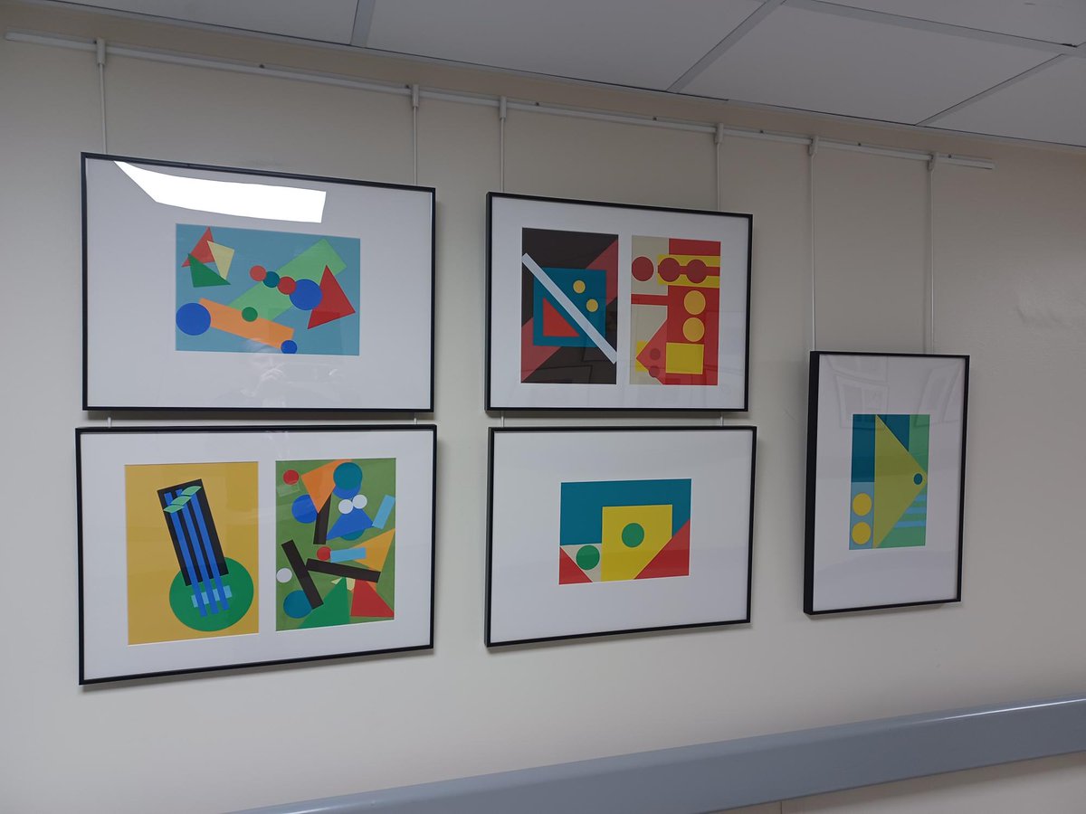 "Shifting Shapes", our new exhibition in Vickers Link Gallery is open! Displaying patient artwork inspired and accompanied by work from artist Laura Obon. 
Funded by <a href="/SHCFundraising/">Sheffield Hospitals Charity</a> with donation from sales of Laura's work to the Charity.
Another patient project coming soon!