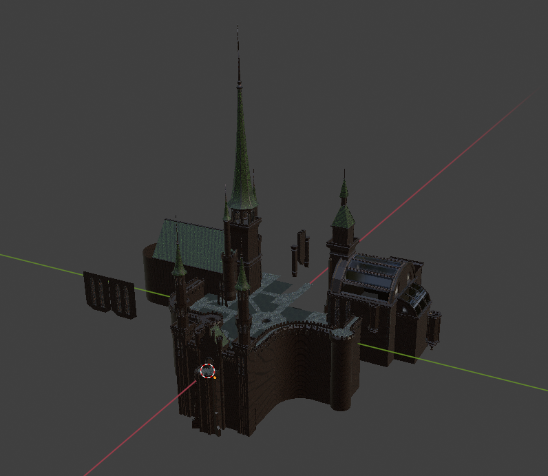HamperHamster's tweet photo. Castle update! It's more difficult than i thought it would be, but i'll manage! I didn't want the new Cathedral to overlap the cemetery so i moved the whole complex more to the back, due to that i will have to remake/rethink the big bridge that leads to the castle from the city🤔 https://t.co/slcTHngJq3