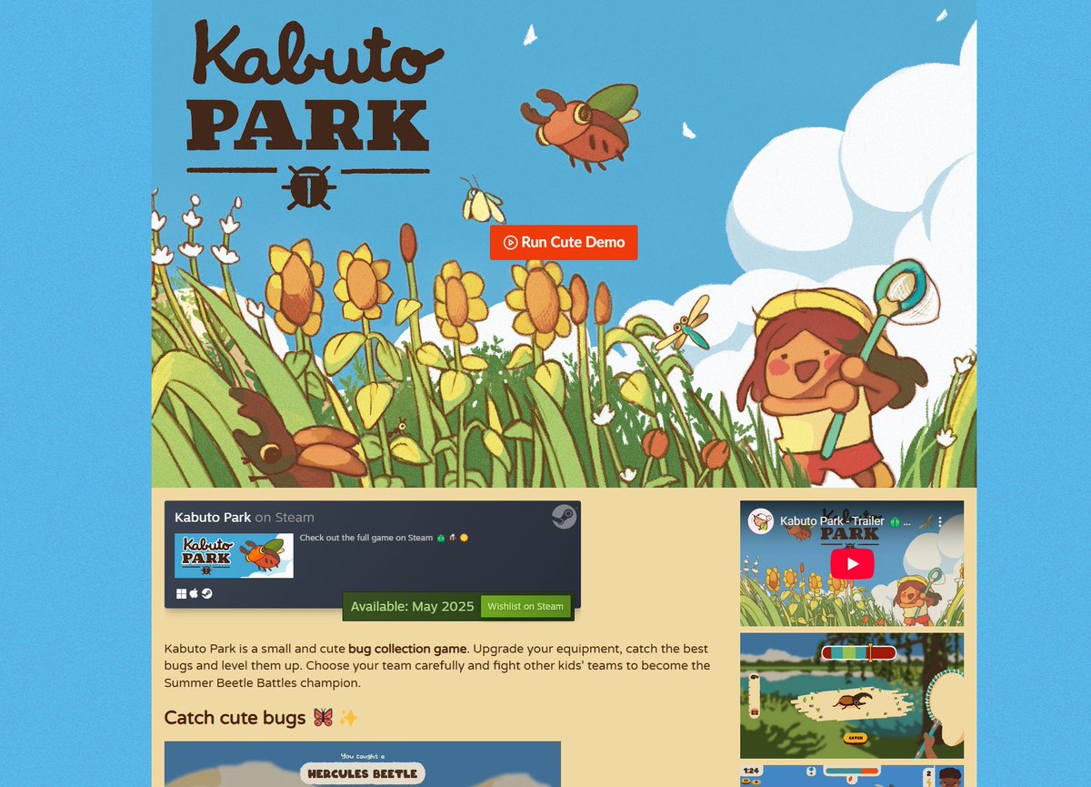 The demo is now also available on itch 🐝
You can even play it on mobile from here ✨

Link ⬇️