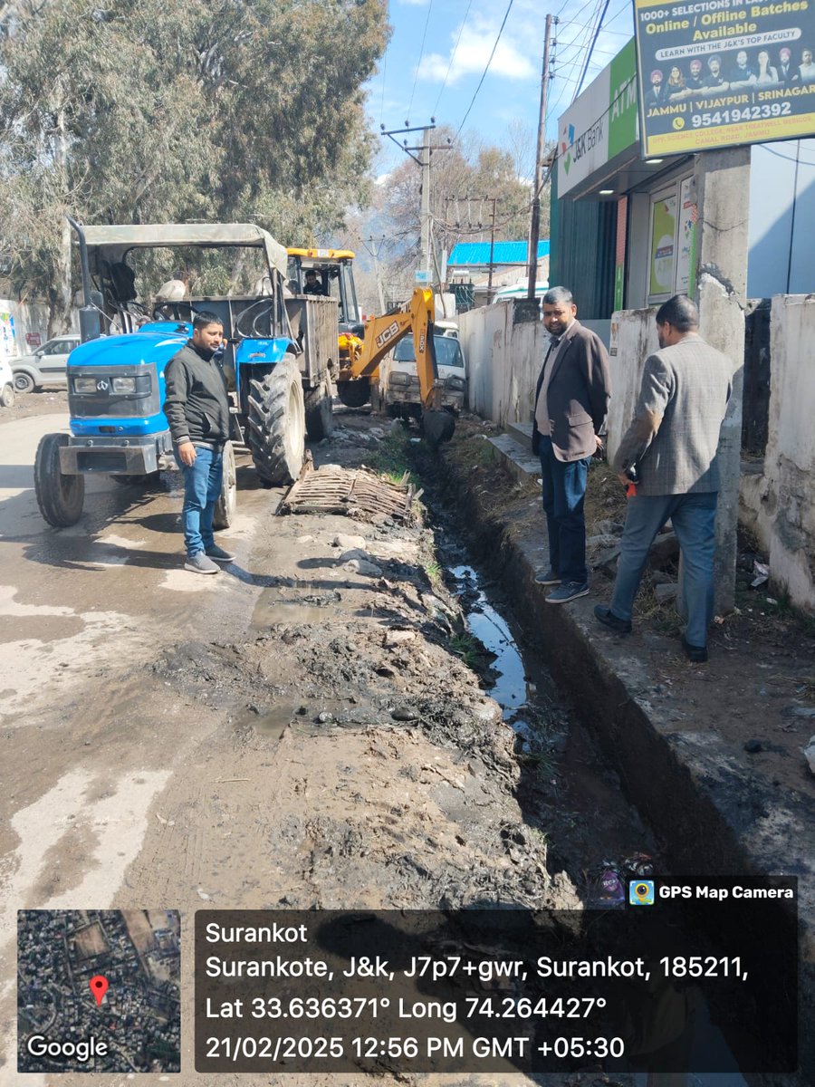 MSurankote's tweet photo. Today on dated 21.02.2025 , MC Surankote is removing the malba from the drains through JCB.
@Office of LGJandK
@amrut_MoHUA
@MoHUA_India
@SwachhBharatGov
@md_sbm
@JKHUDD1
@PoonchDm
@JammuUlb https://t.co/yt9w1NY5kE