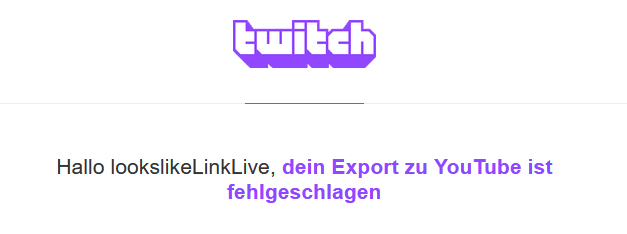 Das sieht nicht gut aus. Nachdem es gestern Abend bereits für ein paar VODs geklappt hat, gelingen nun keine Exporte mehr. Gar nicht toll, besonders weil einem die Zeit im Nacken sitzt. :(