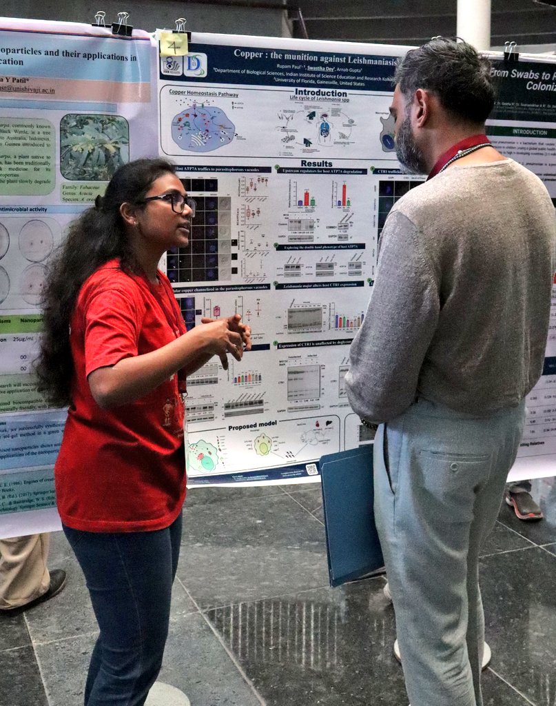 CopperBioGroup's tweet image. Swastika, @swastikadey02, a graduate student from our lab presented a poster at the European Molecular Biology Organisation (EMBO'25) Satellite Meeting and Hands-on Workshop on Infection Biology: from microbes to host interface, held at IISER Tirupati @IiserTirupati.
@iiserkol