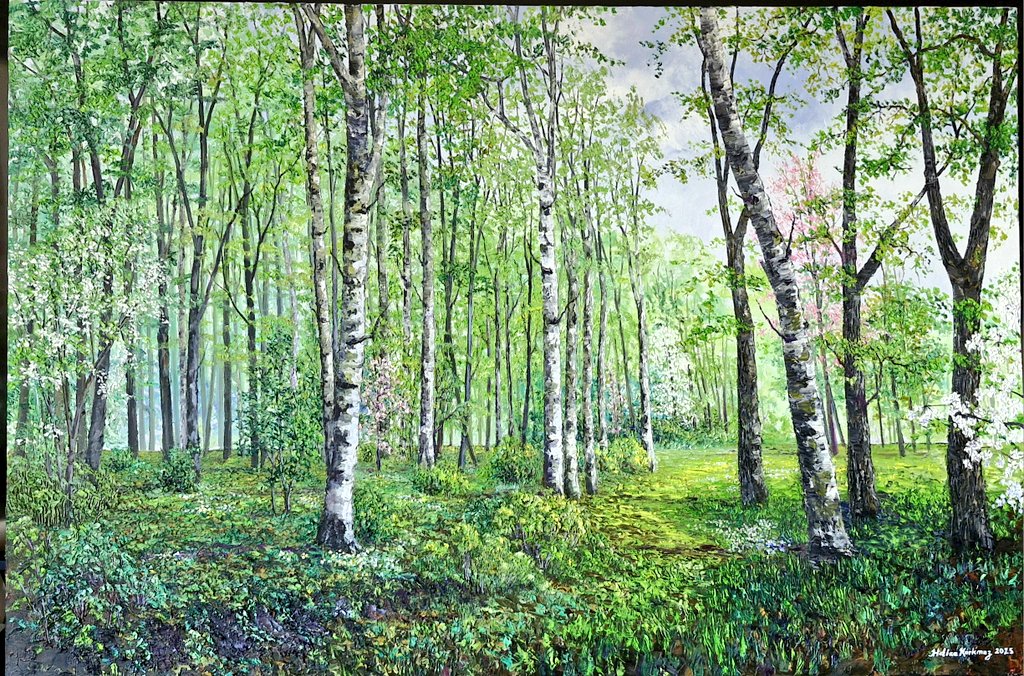 arthaticek's tweet photo. İlkbahar sevenlere... 🎨🍀🌸
Yağlı boya 80x120 cm
Artist: Hatice Korkmaz 
#art #painting #oiloncanvas #ressam https://t.co/tMZ51BQs57