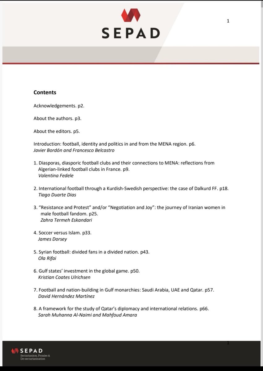 Dr Mahfoud Amara د.عمارة محفوظ (@amaramahfoud) on Twitter photo Contributed with Doctoral student Sarah Muhanna Al-Naimi <a href="/QatarUniversity/">جامعة قطر</a> <a href="/QUGulfStudies/">QU Gulf Studies</a> on “A framework for the Study of Qatar’s Sport Diplomacy & International Relations” <a href="/ProjectSEPAD/">SEPAD</a> Football,Identity& Politics from the MENA region by <a href="/DrFrancescoBelc/">Francesco Belcastro</a> & <a href="/JavierBordonOs/">Javier Bordón</a> Contributed with Doctoral student Sarah Muhanna Al-Naimi <a href="/QatarUniversity/">جامعة قطر</a> <a href="/QUGulfStudies/">QU Gulf Studies</a> on “A framework for the Study of Qatar’s Sport Diplomacy & International Relations” <a href="/ProjectSEPAD/">SEPAD</a> Football,Identity& Politics from the MENA region by <a href="/DrFrancescoBelc/">Francesco Belcastro</a> & <a href="/JavierBordonOs/">Javier Bordón</a>
