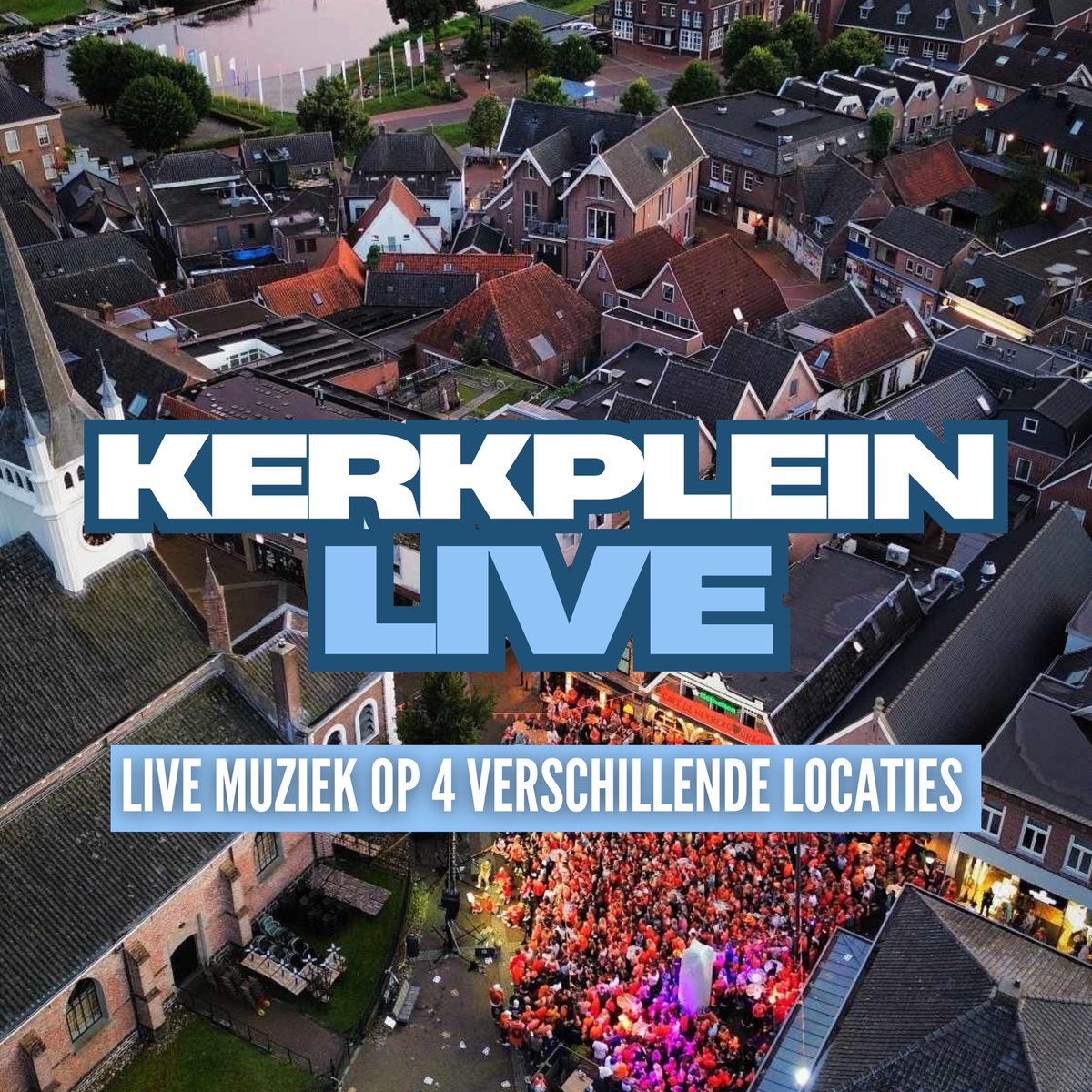 Vanavond “KERKPLEIN LIVE” Terug in de tijd van de Ommer muziek avond! Live muziek in de Vrienden club, de Stadsbrouwerij, de HMH en de Herberg. Entree met polsbandjes die je kan kopen in de tent voor de Herberg voor € 10,- en dan kun je bij alle 4 naar binnen. Aanvang 21:00 uur!