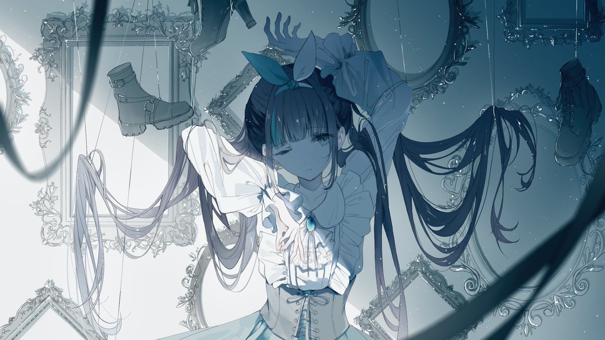 音さんの「ハーテッド・ドール」cover動画に、イラストを描かせていただきました。素敵な歌でした。