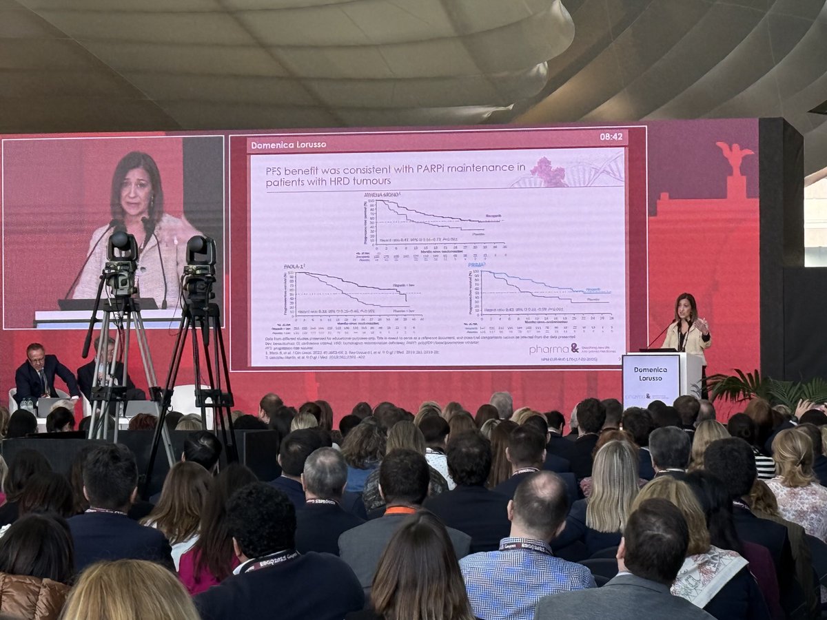 Great session on PARPi in the current clinical climate. Patient-level decision algorithms will become more complicated and nuanced as Keylynk and FIRST report adding to data from DUO-O.  Exciting options for patients #vaniam ⁦<a href="/ESGO_society/">ESGO</a>⁩